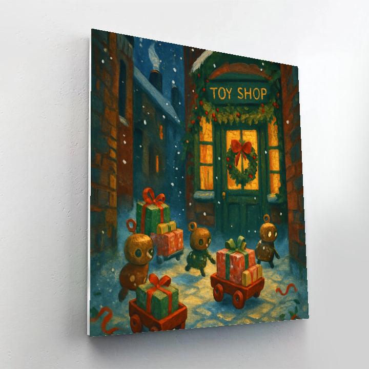 Toymaker Alley With Tiny Clockwork Helpers DIY paint by numbers