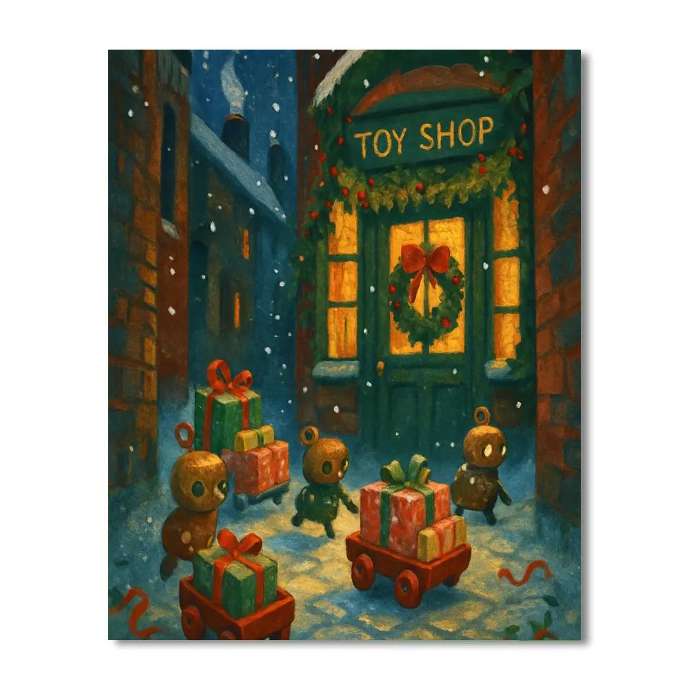 Toymaker Alley With Tiny Clockwork Helpers DIY paint by numbers