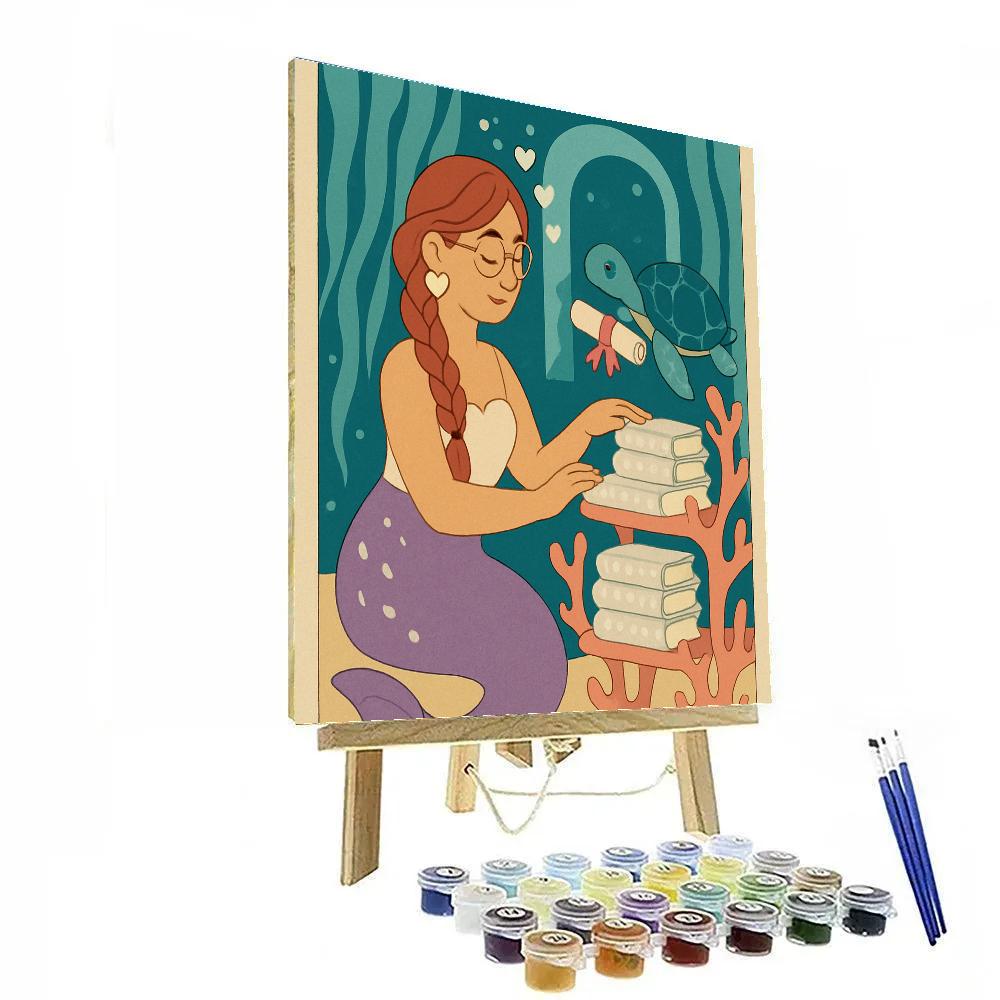Underwater Valentines Day Library Of Pearls Numbered painting kits