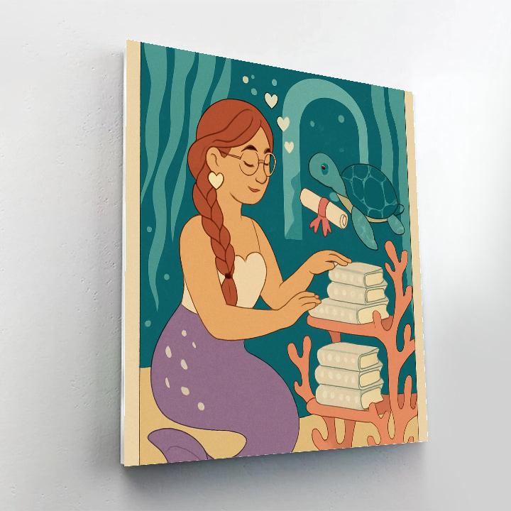 Underwater Valentines Day Library Of Pearls Numbered painting kits