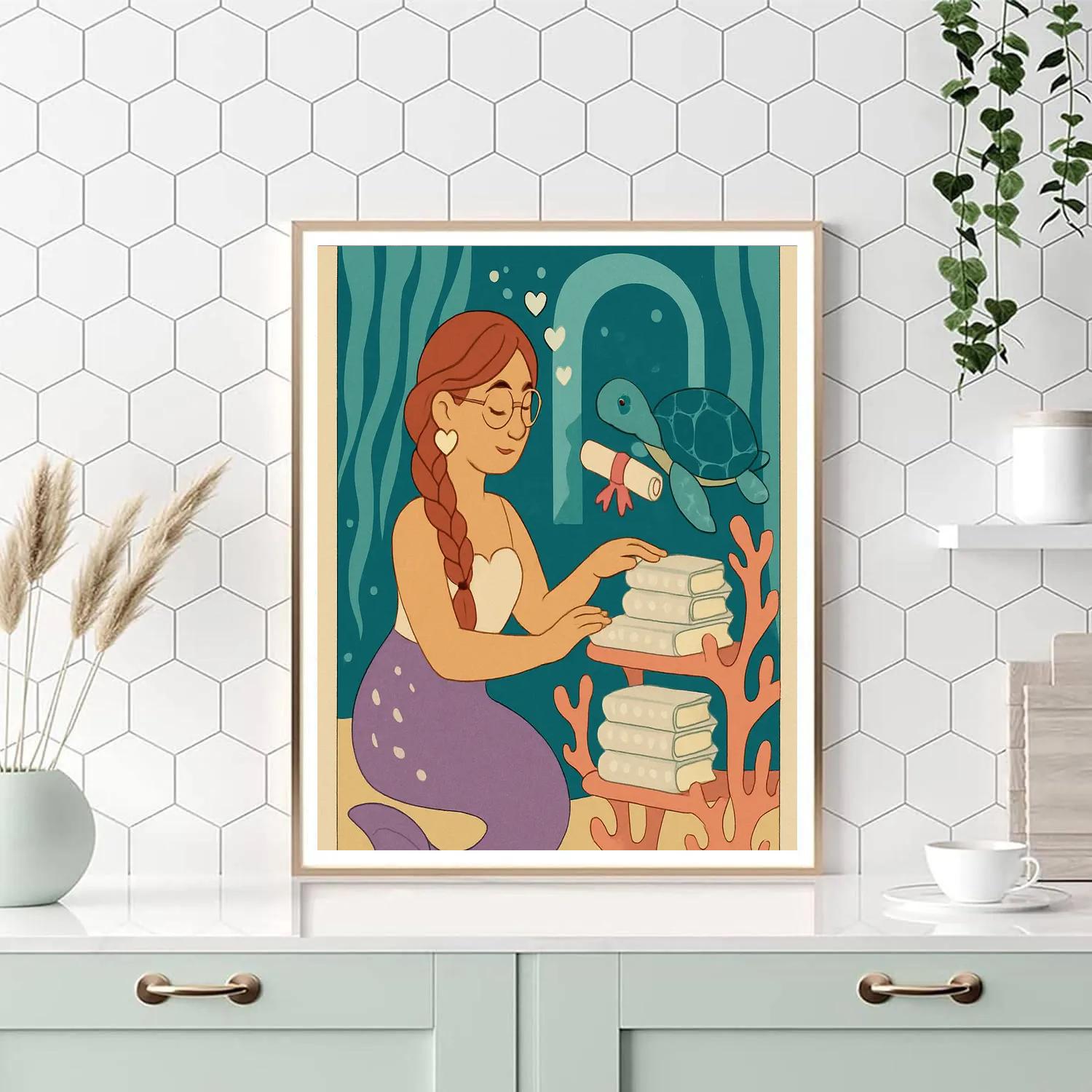 Underwater Valentines Day Library Of Pearls Numbered painting kits