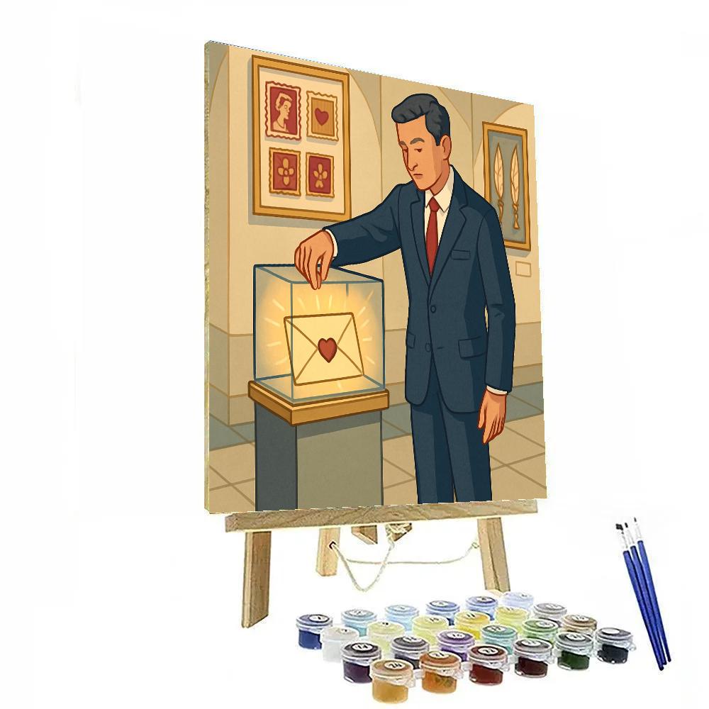 Valentines Day Museum Of Forgotten Love Letters Painting by numbers kit