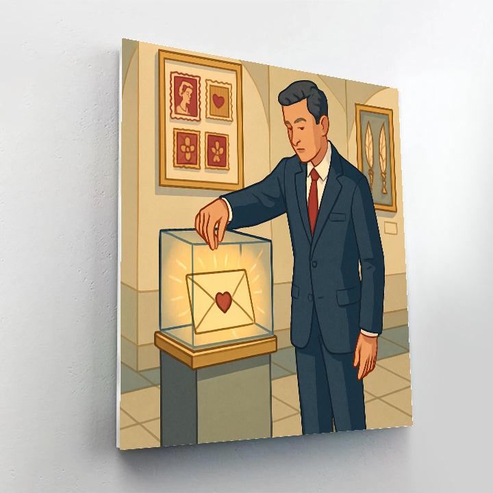 Valentines Day Museum Of Forgotten Love Letters Painting by numbers kit