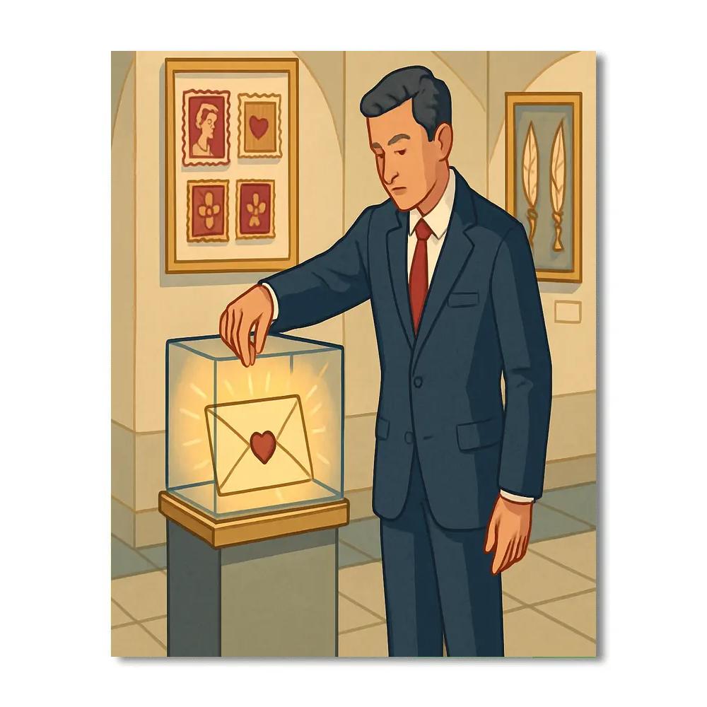 Valentines Day Museum Of Forgotten Love Letters Painting by numbers kit