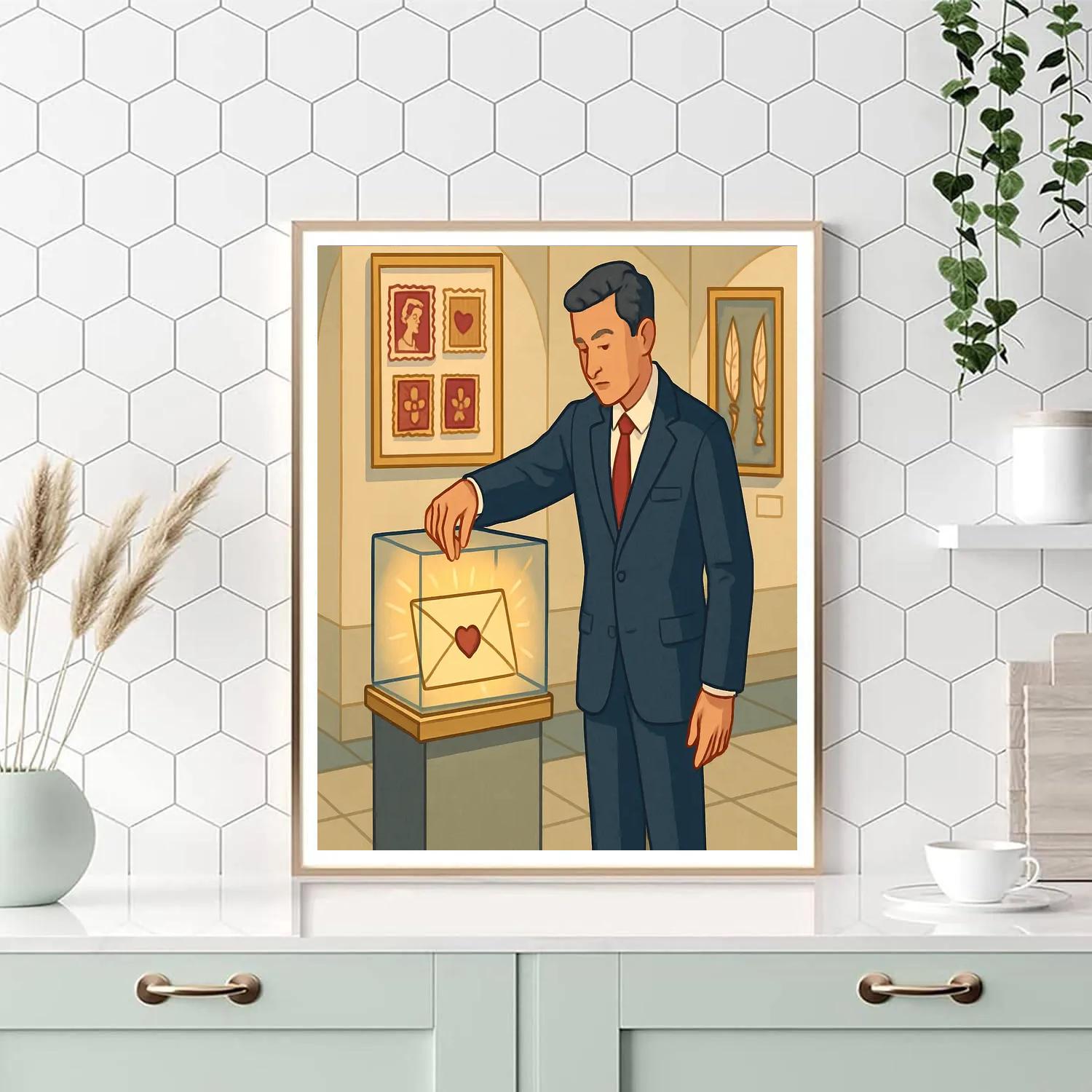 Valentines Day Museum Of Forgotten Love Letters Painting by numbers kit