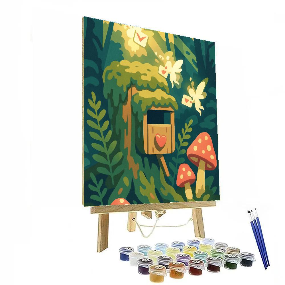 Valentines Day Forest Mailbox For Tiny Spirits Number painting