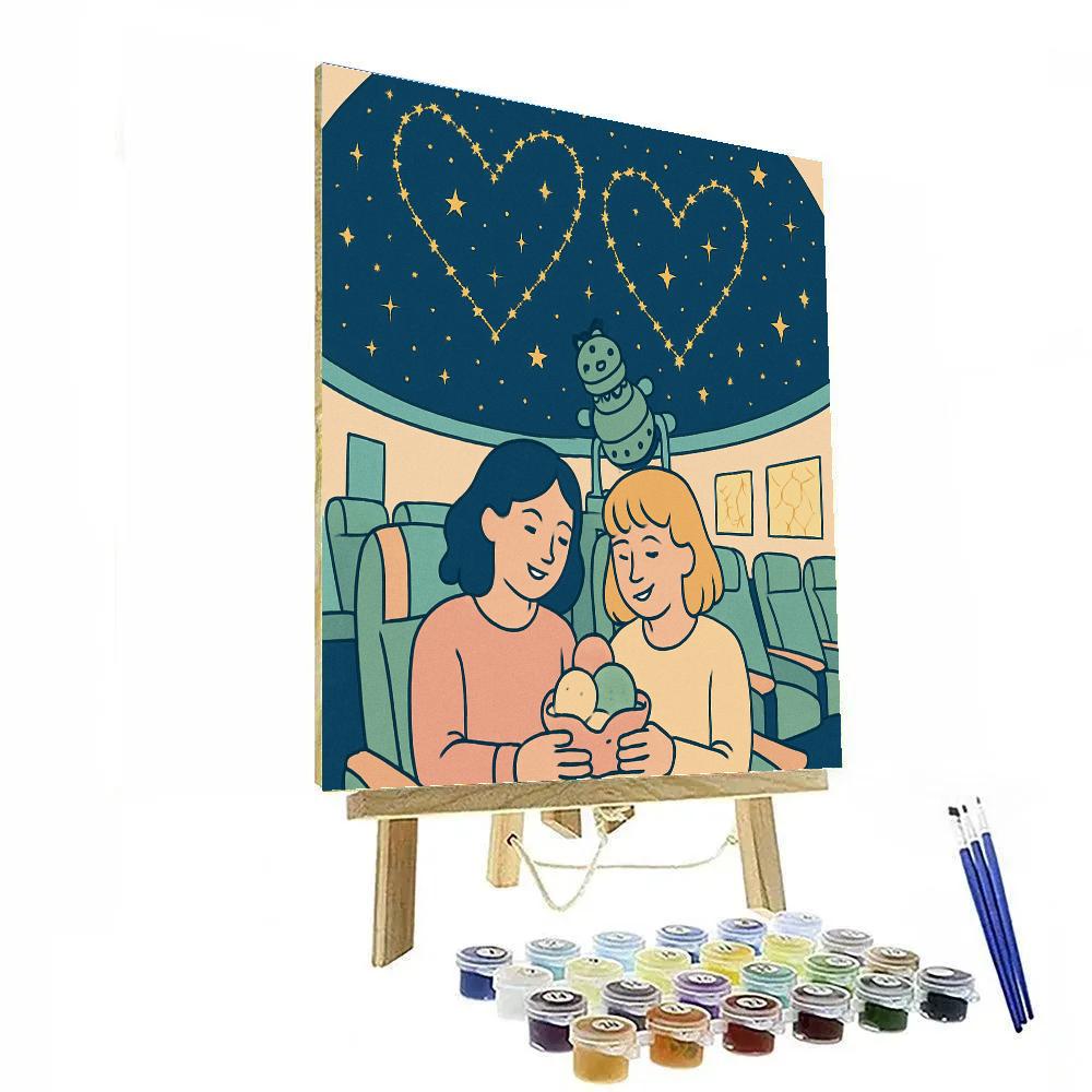 Valentines Day Ice Cream Planetarium Date Numbered painting kits