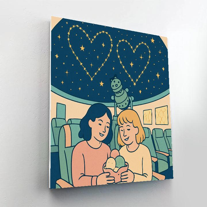 Valentines Day Ice Cream Planetarium Date Numbered painting kits