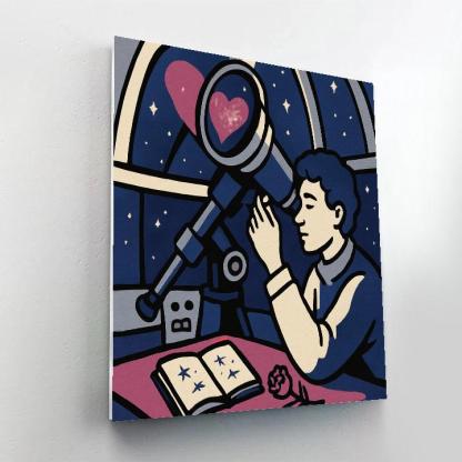 Valentines Day Observatory With Heart Lens Reflection Paint by numbers art