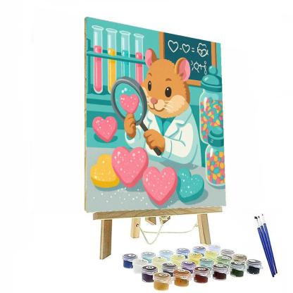 Valentines Day Candy Lab With Heart Crystals Paint by numbers art