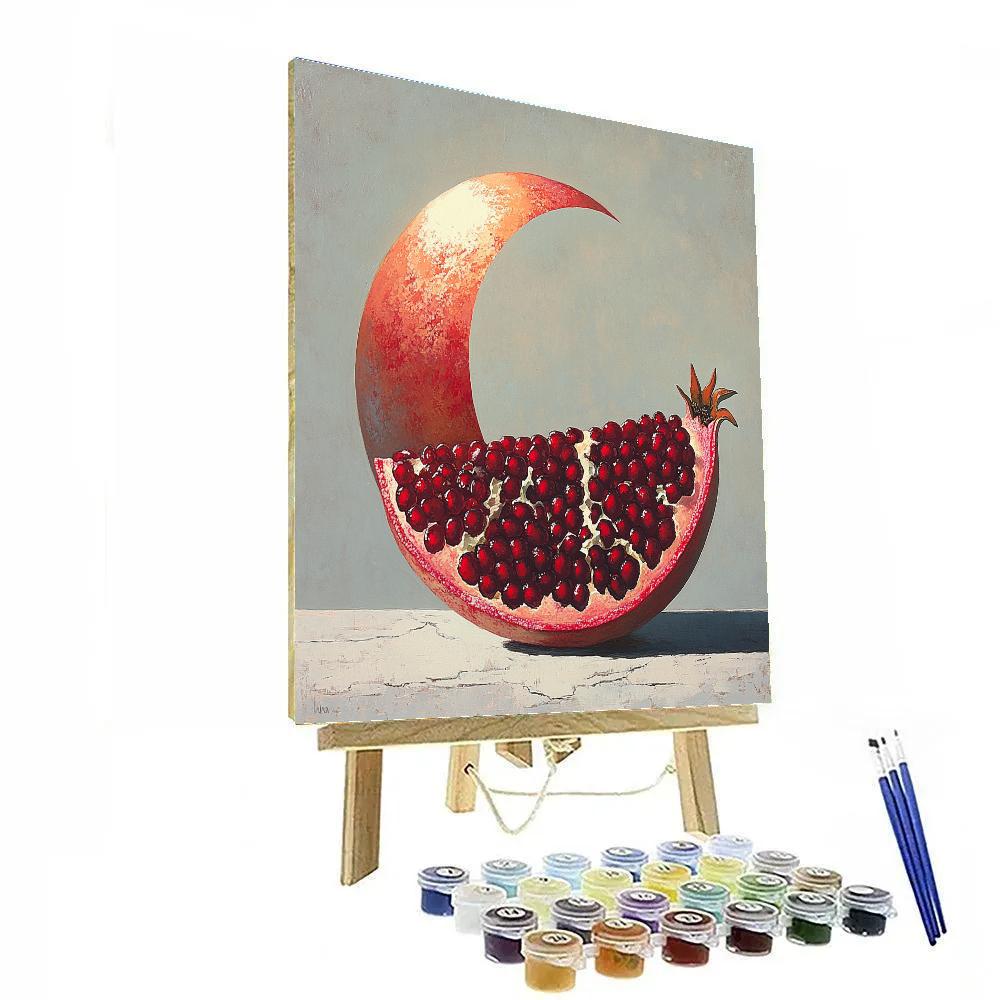 Michelangelo Inspired Eclipse Pomegranate DIY paint by numbers