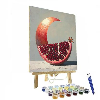 Michelangelo Inspired Eclipse Pomegranate DIY paint by numbers