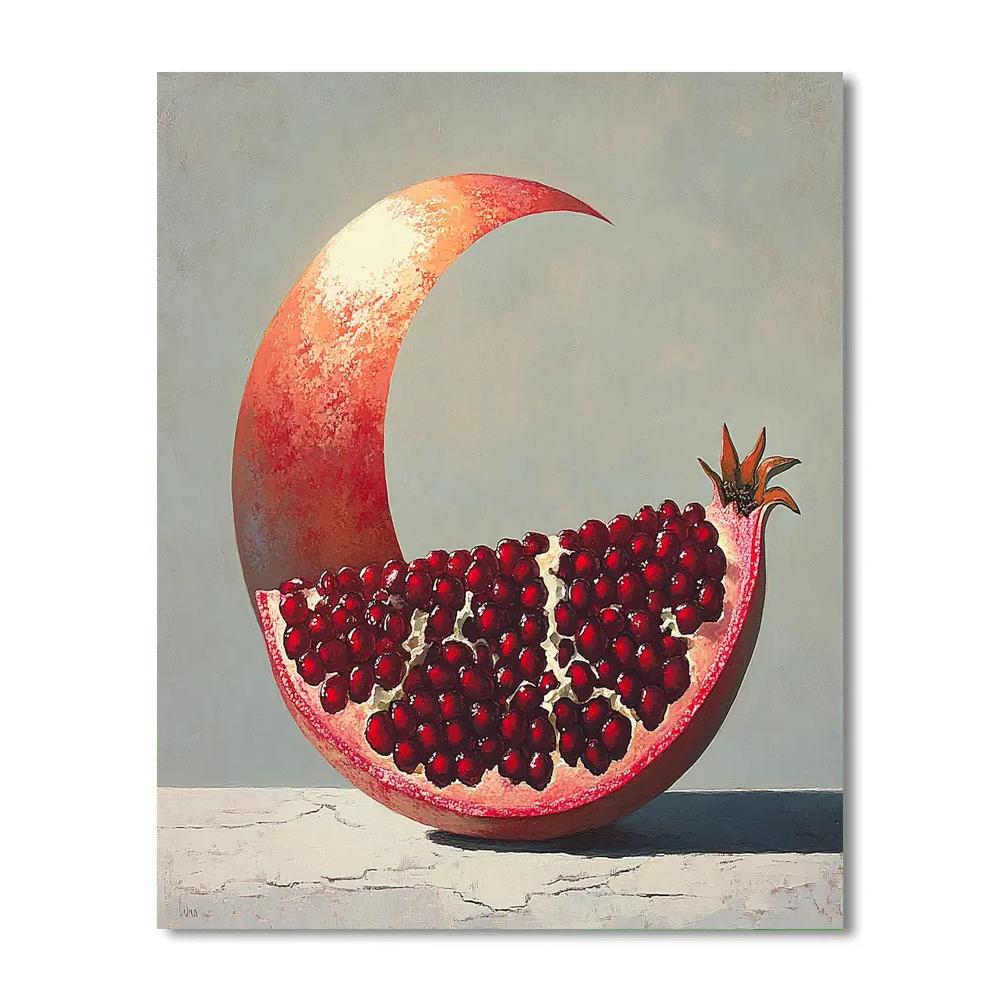 Michelangelo Inspired Eclipse Pomegranate DIY paint by numbers