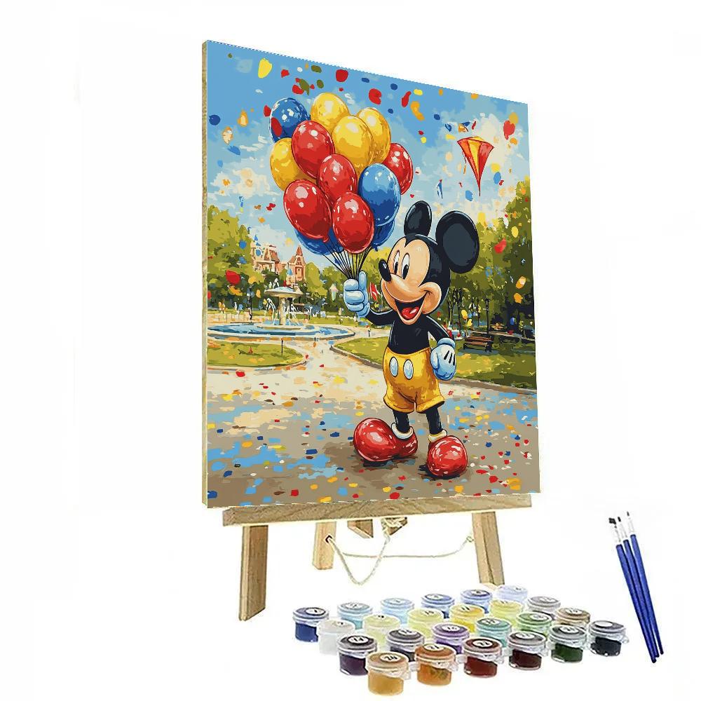 Mickey Mouse Sky Carnival Over The Park Painting by numbers kit