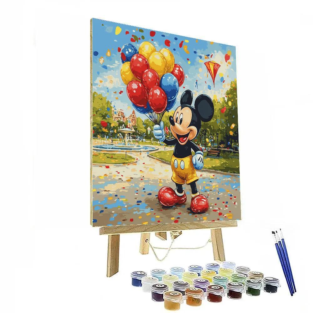 Mickey Mouse Sky Carnival Over The Park Painting by numbers kit