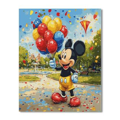 Mickey Mouse Sky Carnival Over The Park Painting by numbers kit