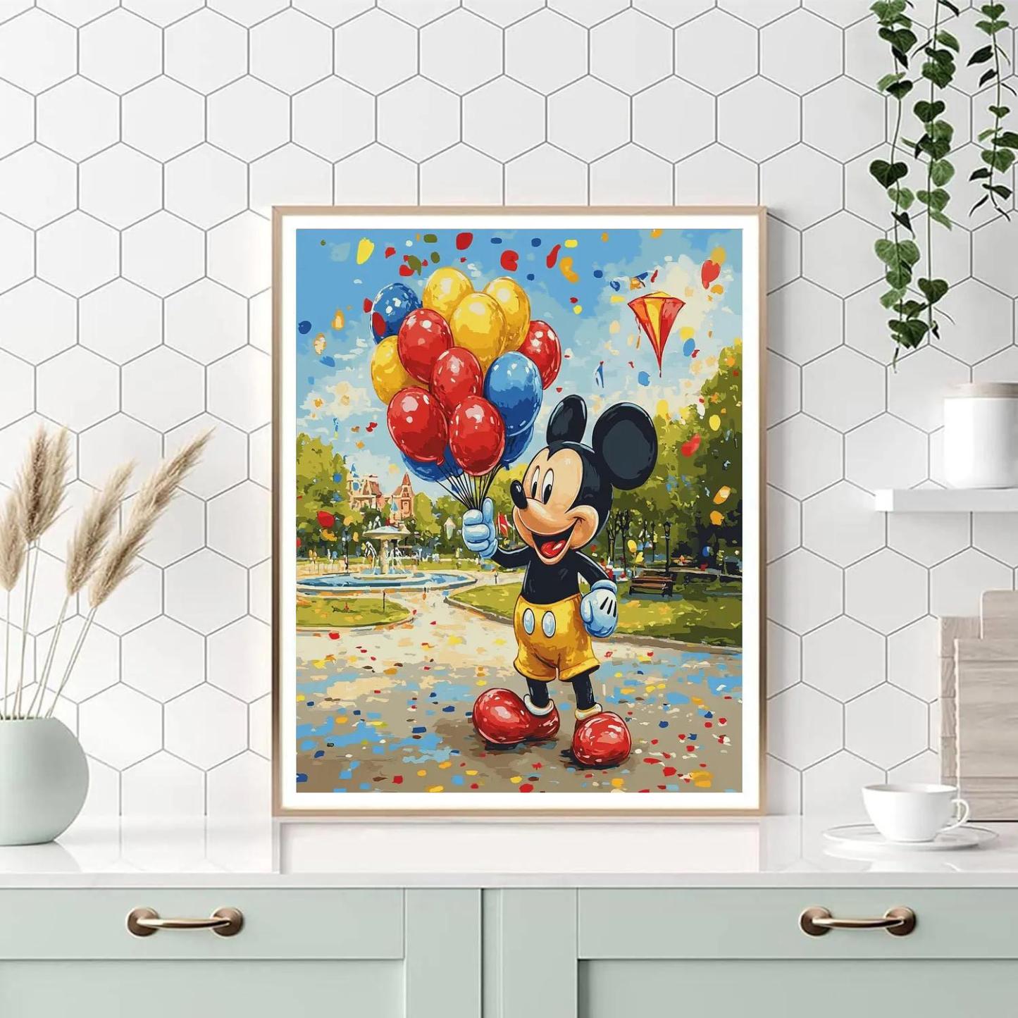 Mickey Mouse Sky Carnival Over The Park Painting by numbers kit