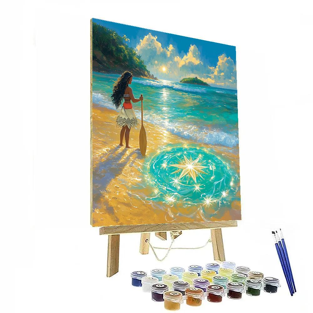 Moana Ocean Star Compass Adventure painting number kit