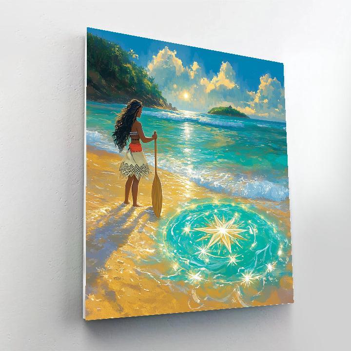 Moana Ocean Star Compass Adventure painting number kit