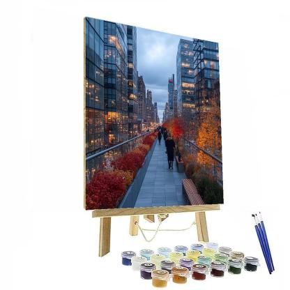 High Line Autumn Walkway New York City United States DIY paint by numbers