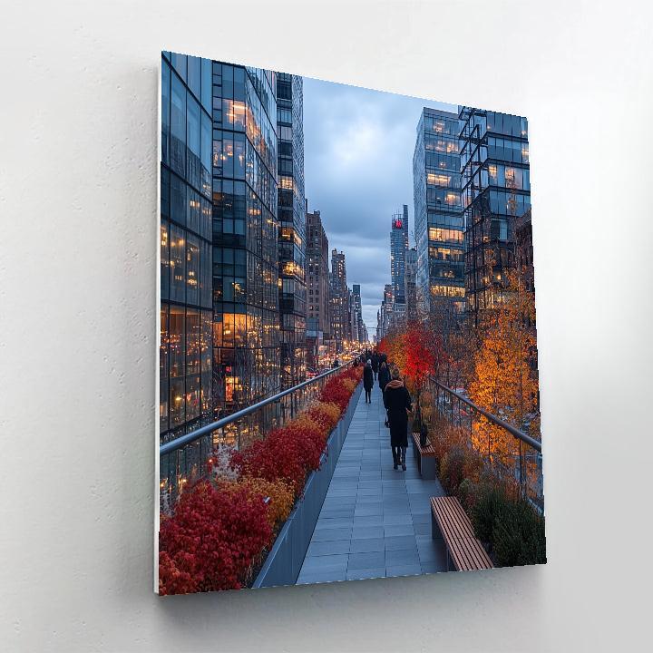 High Line Autumn Walkway New York City United States DIY paint by numbers