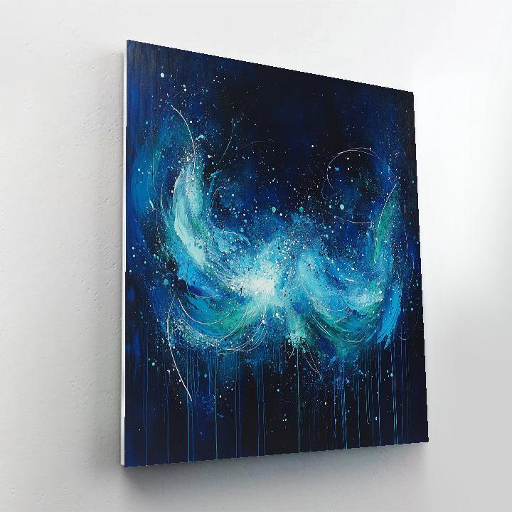 Jackson Pollock Inspired Aurora Vortex Over Silent Tundra paint by color