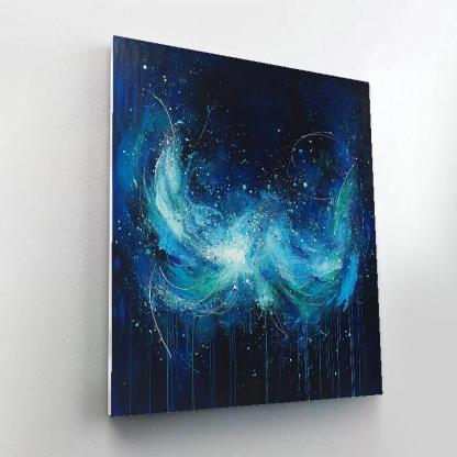 Jackson Pollock Inspired Aurora Vortex Over Silent Tundra paint by color