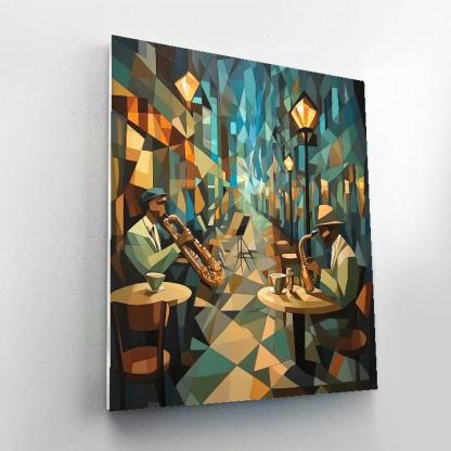 Pablo Picasso Inspired Cubist Street Cafe Jazz DIY paint by numbers