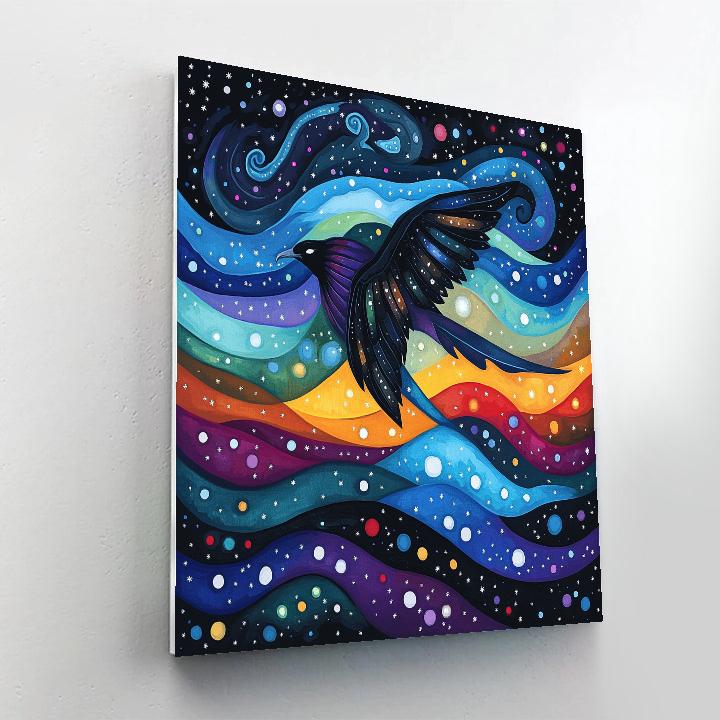 Norval Morrisseau Inspired Thunderbird And Aurora Currents paint by number