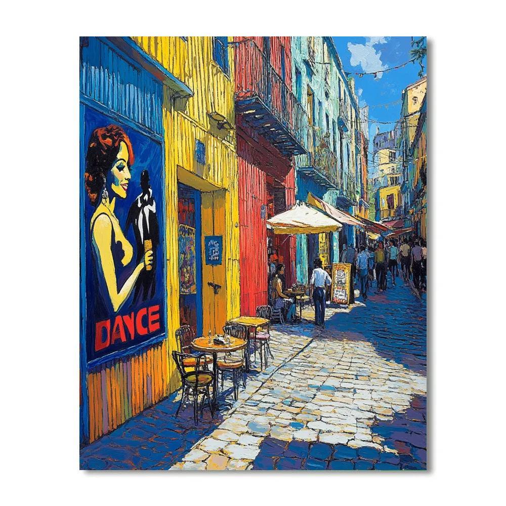 Civita Street Murals In La Boca Buenos Aires Argentina DIY paint by numbers