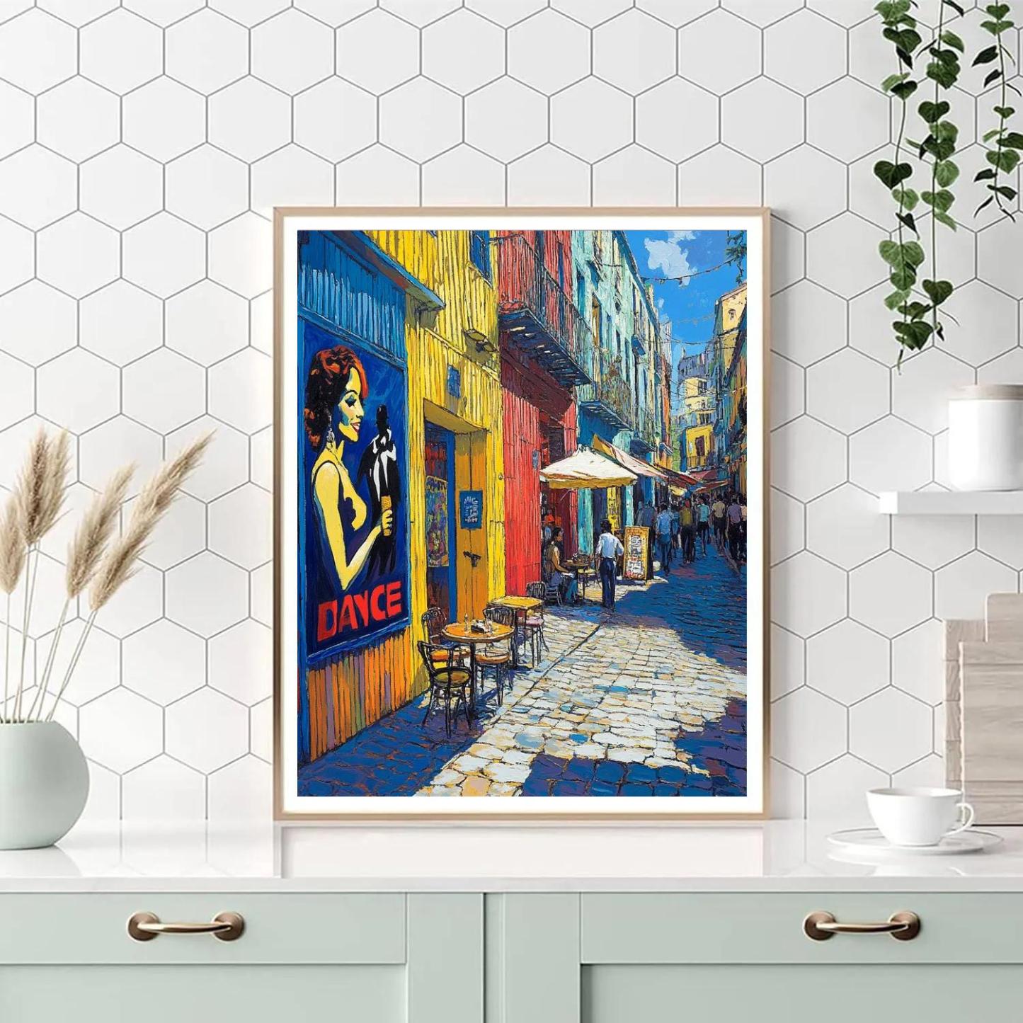 Civita Street Murals In La Boca Buenos Aires Argentina DIY paint by numbers