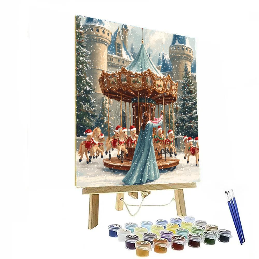 Toy Workshop Carousel At Aurora Castle Number painting