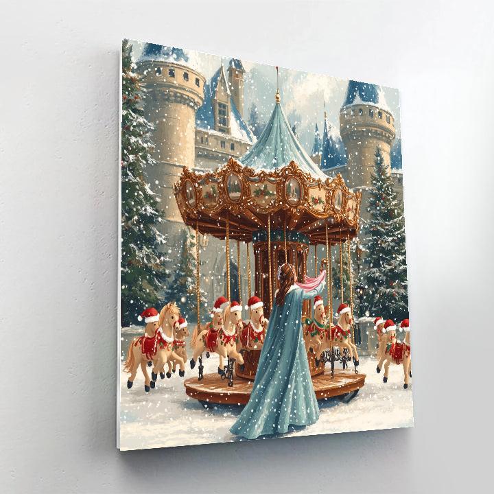 Toy Workshop Carousel At Aurora Castle Number painting