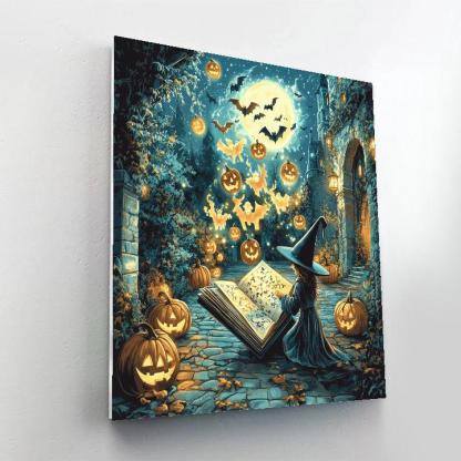 Starlit Spellbook Parade In The Castle Courtyard paint by number