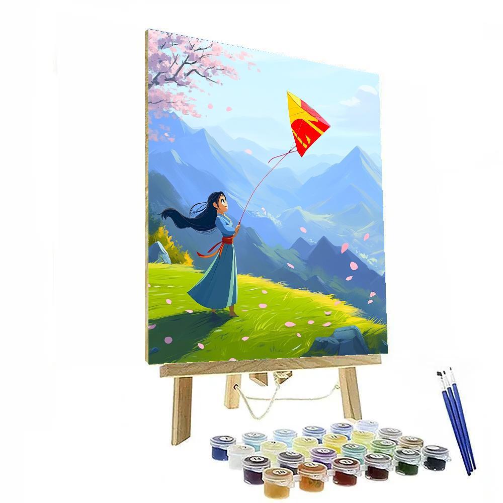 Mulan Mountain Kite Training Paint by numbers art