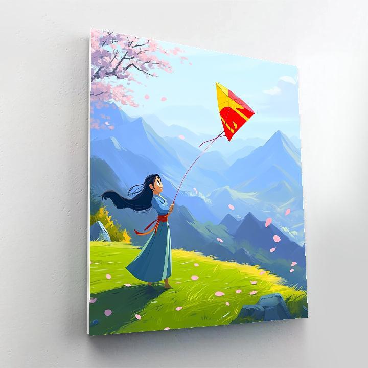 Mulan Mountain Kite Training Paint by numbers art
