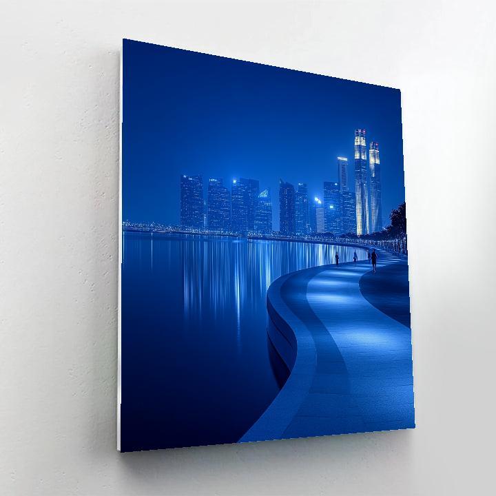 Marina Bay Promenade Blue Hour Singapore DIY paint by numbers