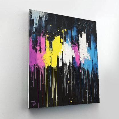 Jackson Pollock Inspired Citylights Rain Pattern Paint by numbers art