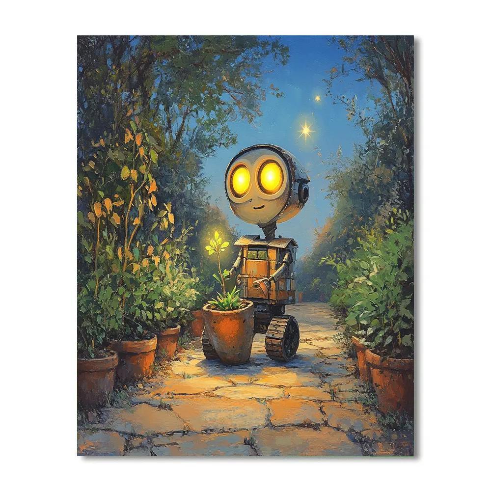 WALL E Garden Of Little Stars paint by numbers