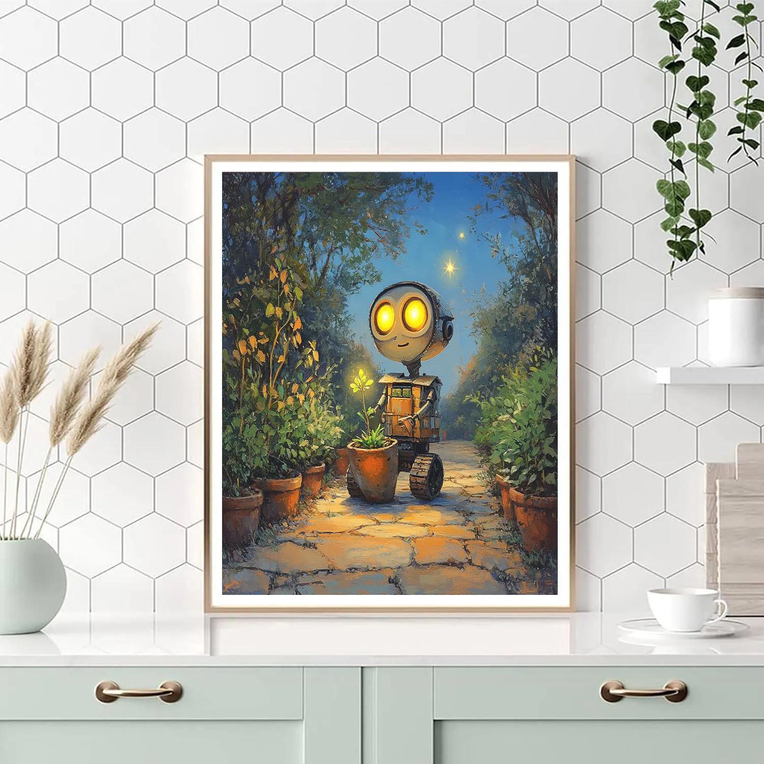 WALL E Garden Of Little Stars paint by numbers