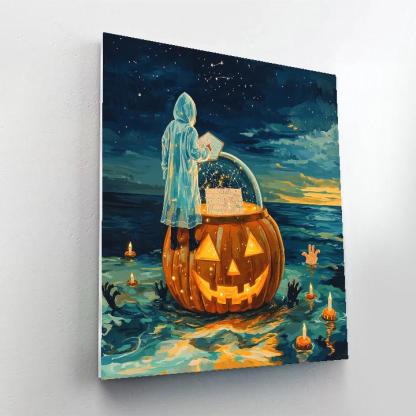 Pumpkin Observatory Of Spooky Tides Paint by numbers art