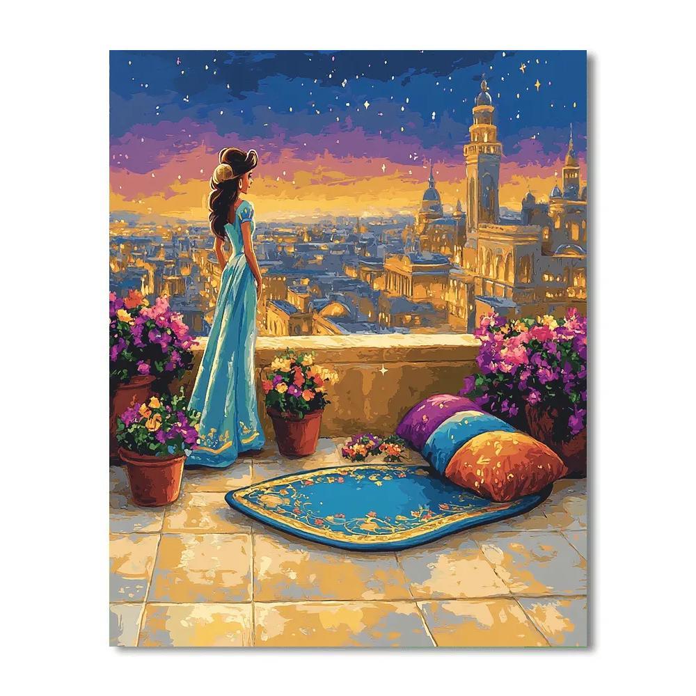 Jasmine Magic Carpet Rooftop Breeze Paint by numbers art