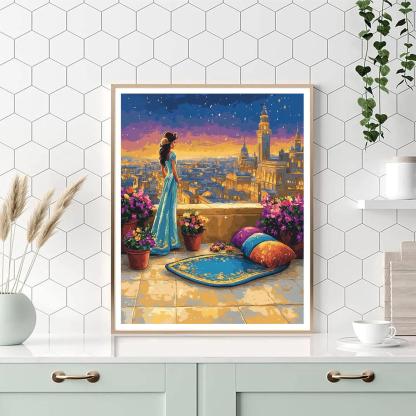 Jasmine Magic Carpet Rooftop Breeze Paint by numbers art