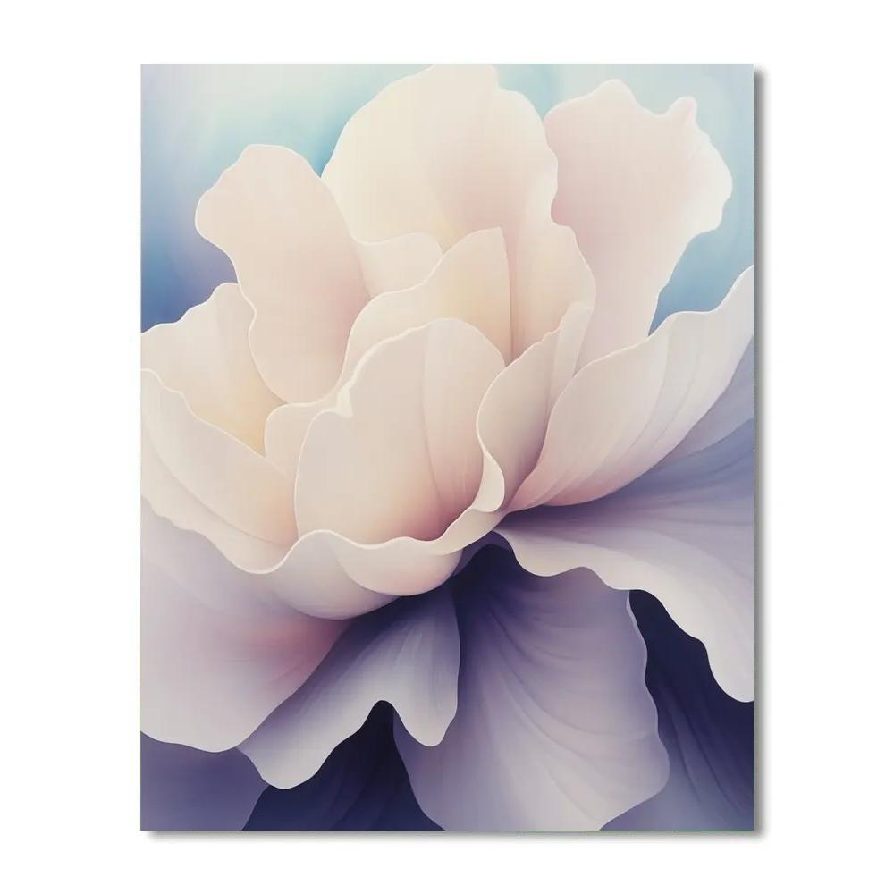 Georgia OKeeffe Inspired Orchid Nebula Closeup Number painting