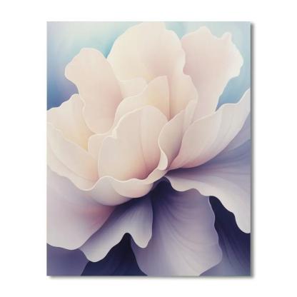 Georgia OKeeffe Inspired Orchid Nebula Closeup Number painting