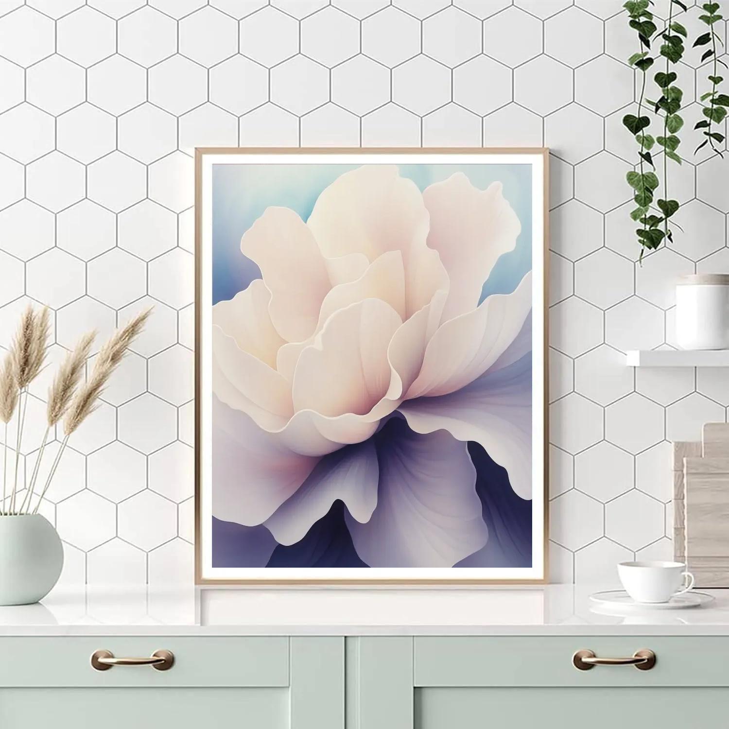 Georgia OKeeffe Inspired Orchid Nebula Closeup Number painting