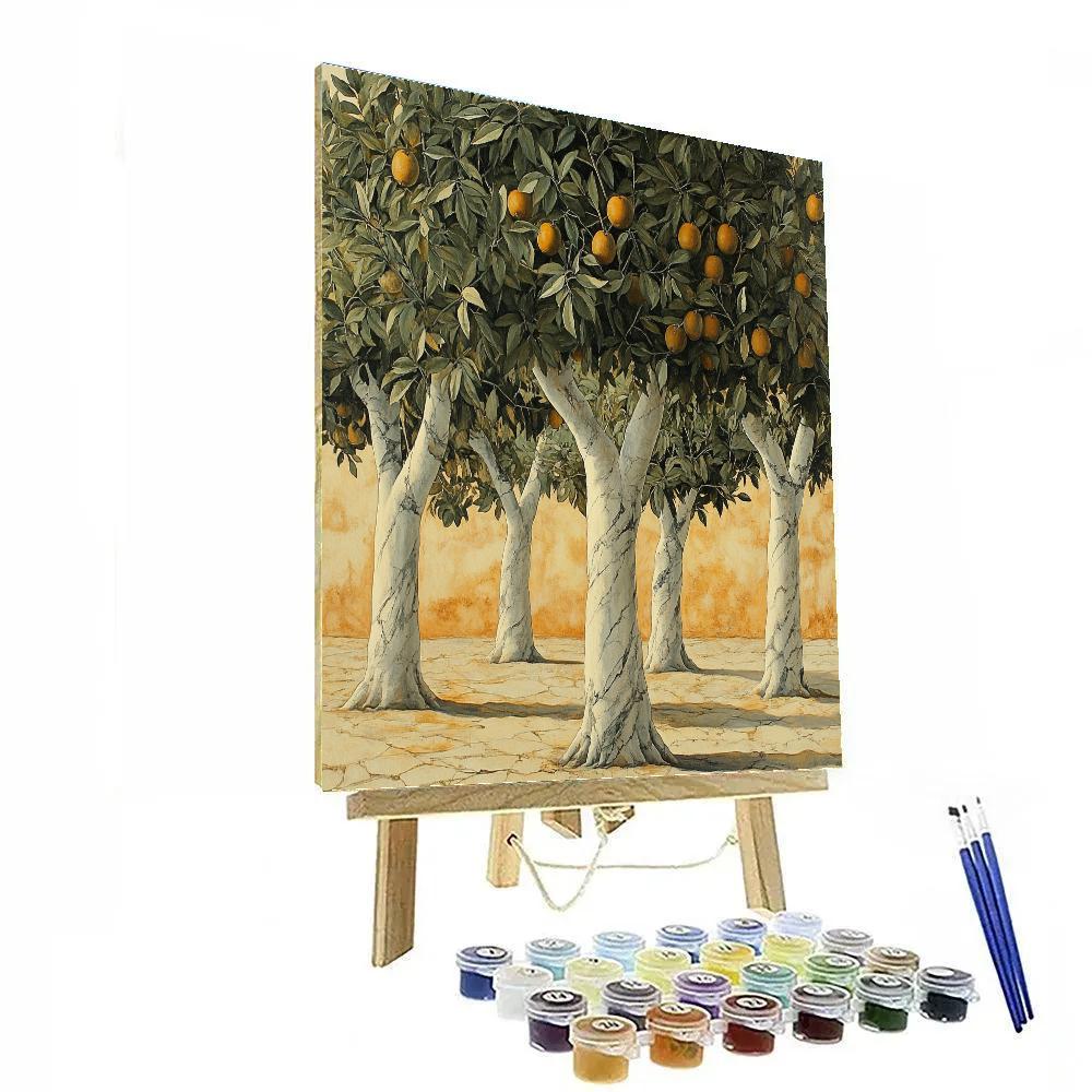 Michelangelo Inspired Orchard Of Stone Blossoms DIY paint by numbers