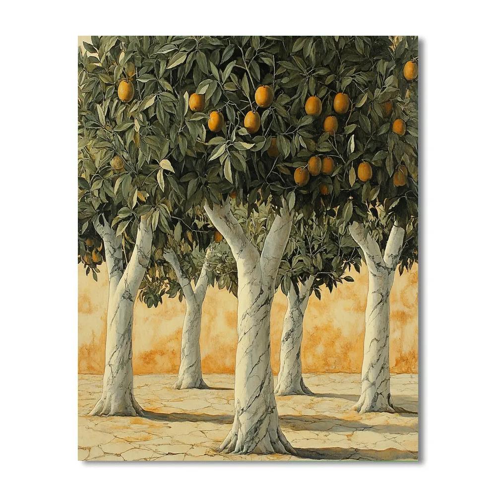 Michelangelo Inspired Orchard Of Stone Blossoms DIY paint by numbers