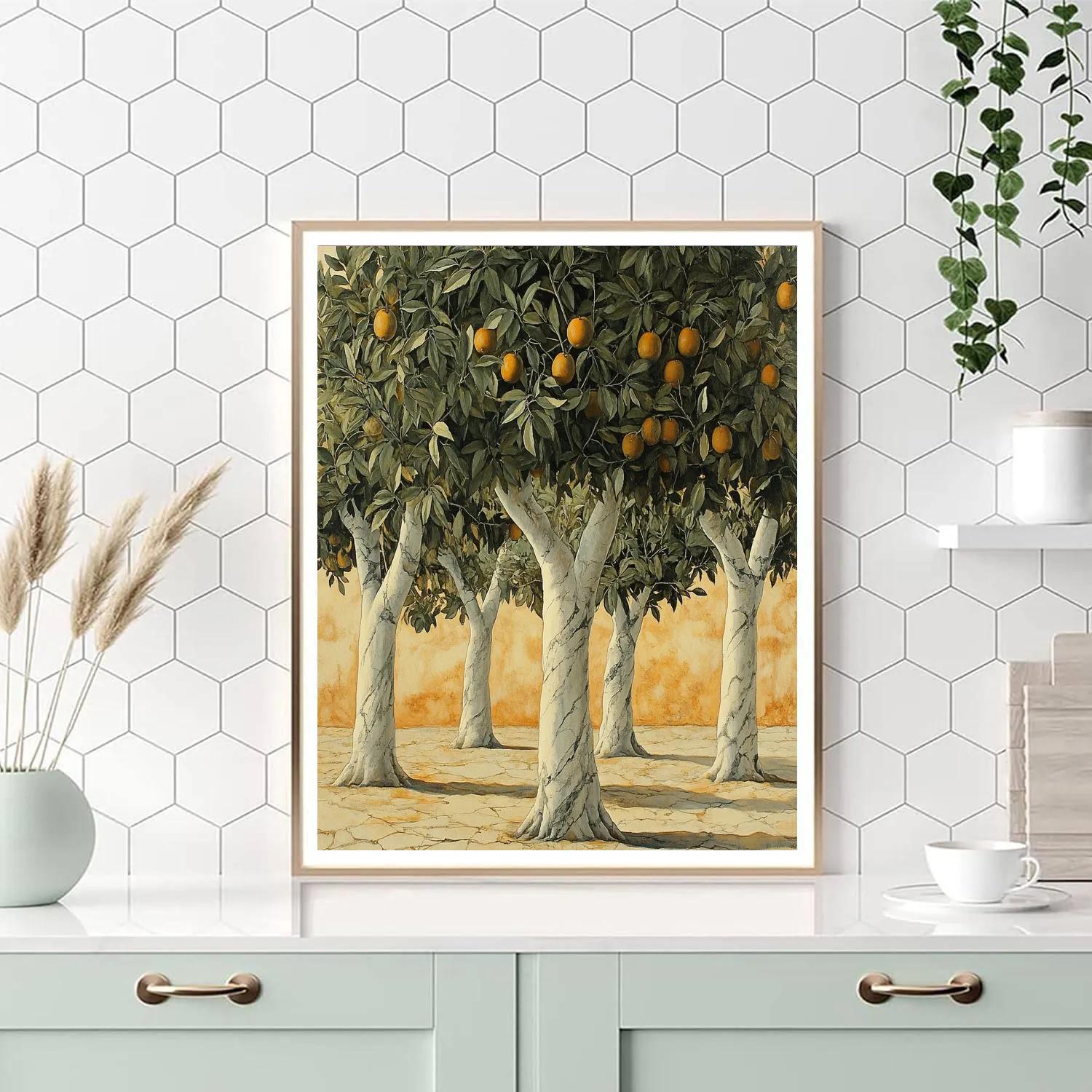 Michelangelo Inspired Orchard Of Stone Blossoms DIY paint by numbers