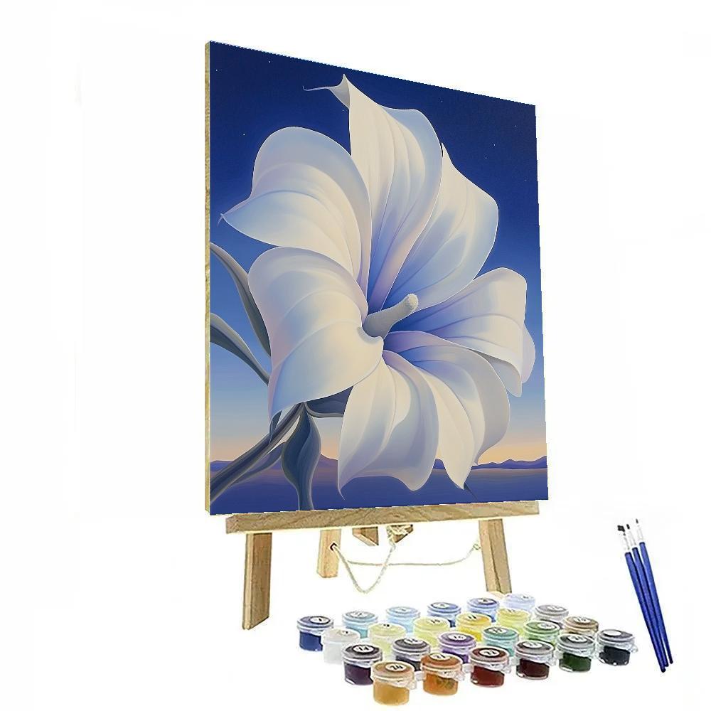 Georgia O’Keeffe Inspired Moonlit Datura Spiral Paint by numbers kits